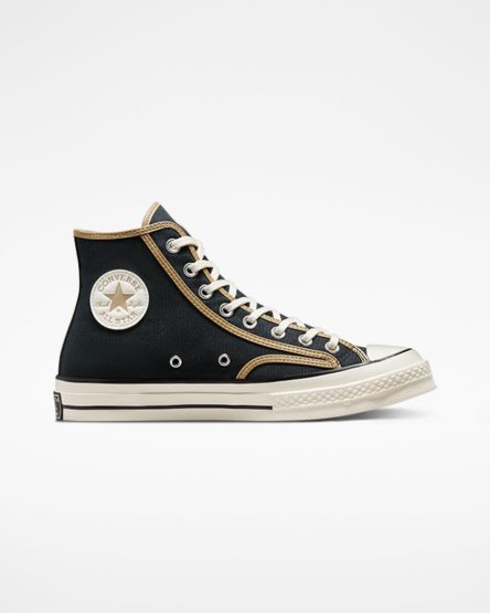 Tenisi Inalti Barbati Converse Chuck 70 Heavyweight Panza Negrii Kaki | RO DUXPQ041